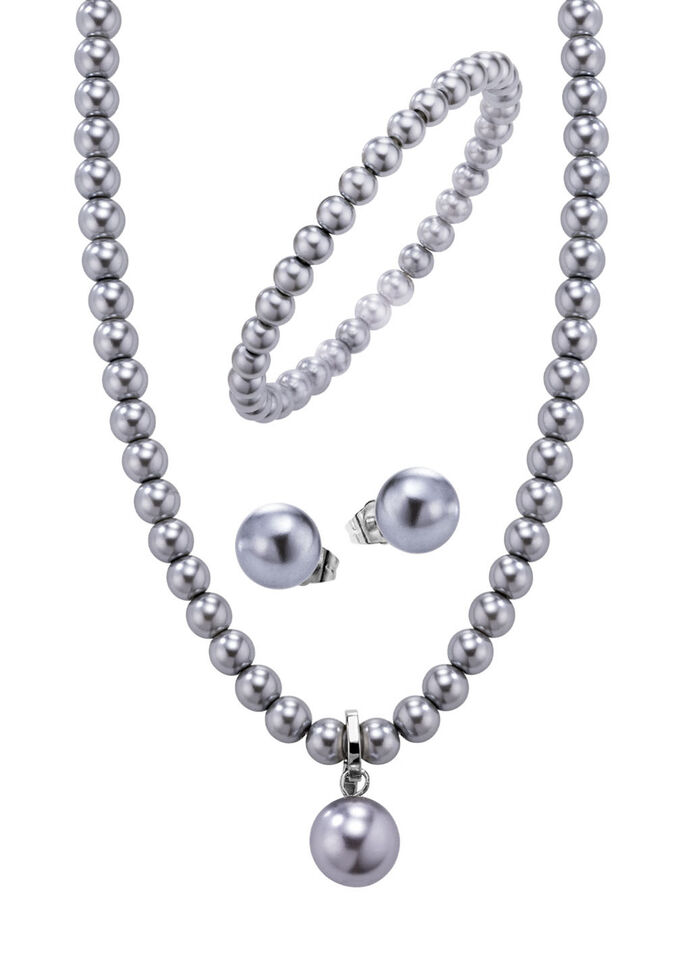Wundervolles Schmuck-Set, 3-teilig GRAU