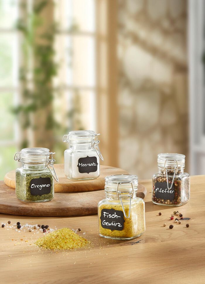 Dekorative Gew&uuml;rzgl&auml;ser, 4er-Set 