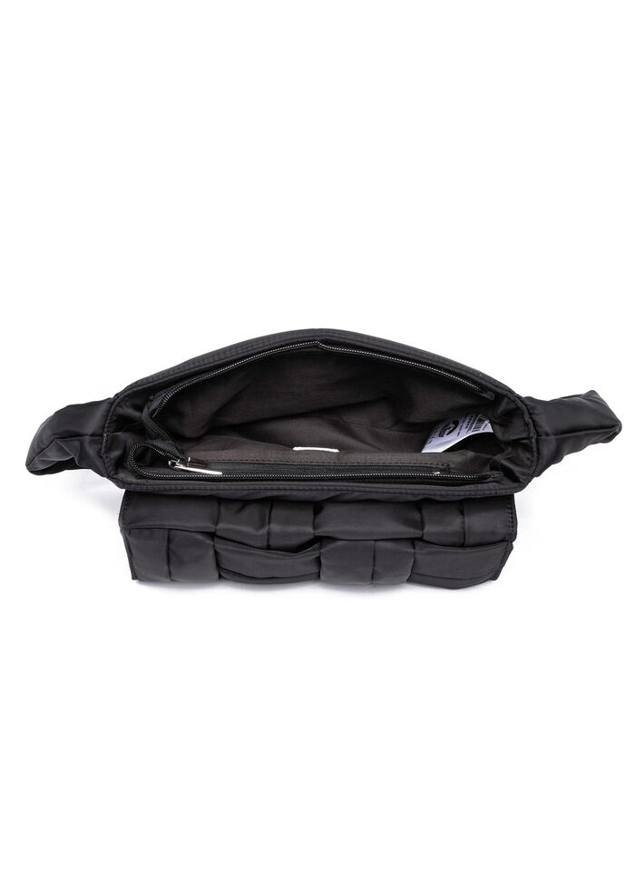 Collezione Alessandro Tasche aus zart gl&auml;nzendem Textilmaterial SCHWARZ