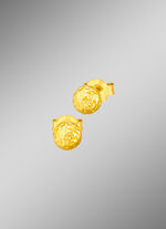 Vergoldete Ohrstecker mit facettierten Kugeln