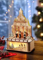 Beleuchtete Holzdekoration 