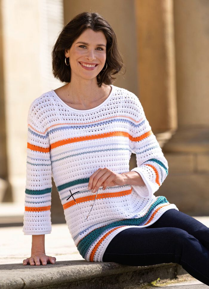 Pullover in H&auml;keloptik 