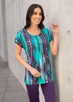 Shirt mit silberfarbenem Foliendruck 