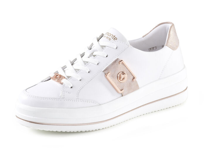 Remonte Sneaker mit Metallic-Besätzen WEISS-ROSÉGOLD