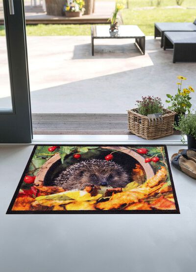 Fußmatte mit Igel-Motiv 