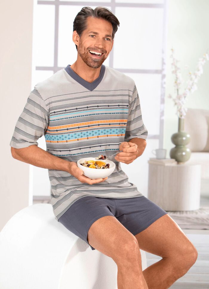 Set: Schlafanzug und Shorty mit V-Ausschnitt 