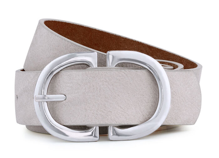 Ledergürtel mit Lederfutter CREME