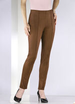 Hose in Wildleder-Optik COGNAC