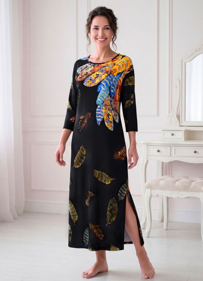 Hauskleid mit interessantem Druck 