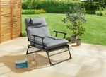 Gartenliege 2 in 1 mit zus&auml;tzlichem Kopfkissen 