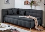 Studioliege mit Kissen und Bettkasten ANTHRAZIT