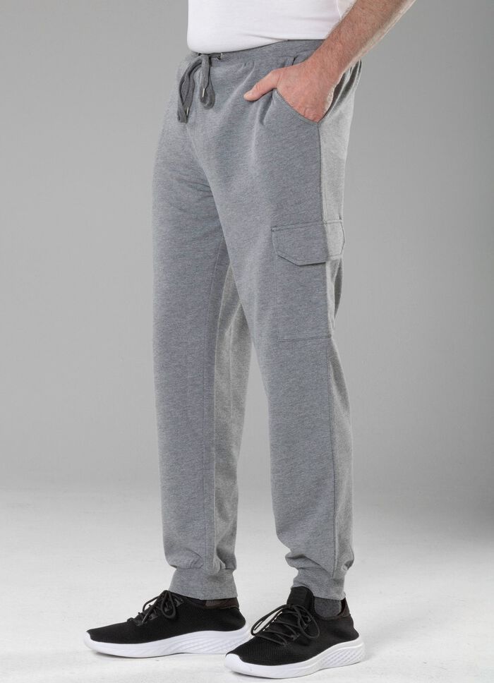 Freizeithose in 4 Farben MITTELGRAU MELIERT