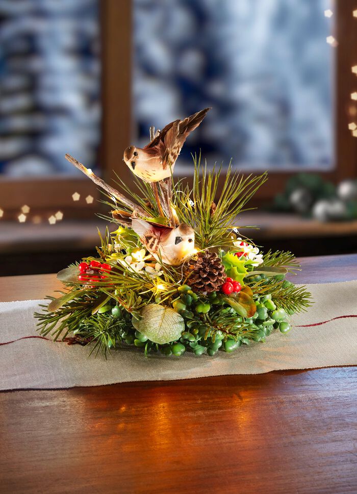 Beleuchtetes Tischgesteck 