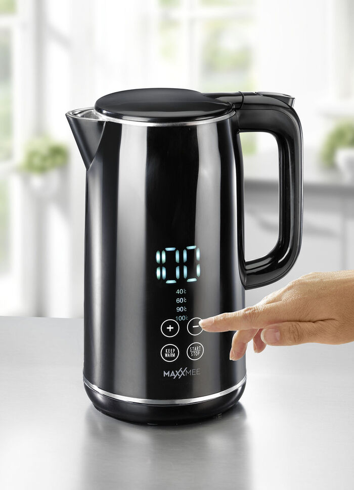 Wasserkocher mit gro&szlig;er LED-Temperaturanzeige 