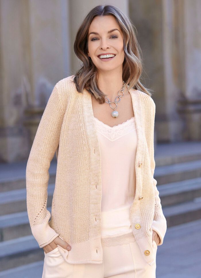 Strickjacke mit edlem Glitzer 