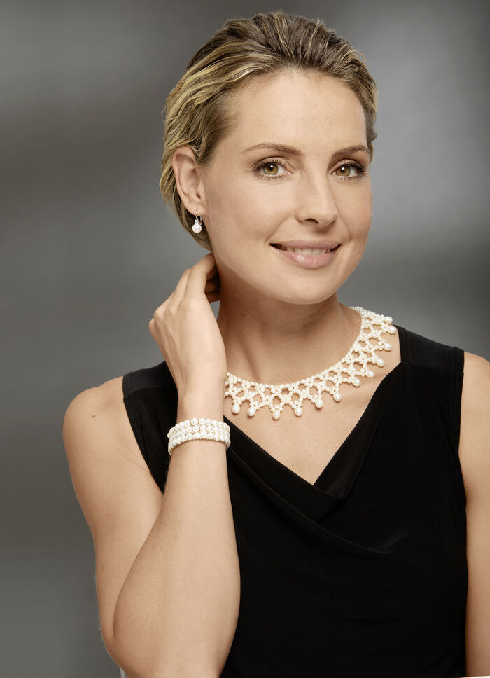 Schmuck-Set mit Süßwasser-Zuchtperlen 