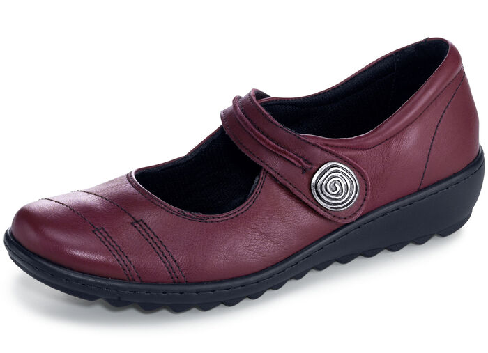 Slipper mit herausnehmbarem Lederfußbett, Weite G BORDEAUX