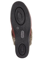 Pantoffel in 3 Farben mit echtem Lammfellfutter BORDEAUX-BRAUN