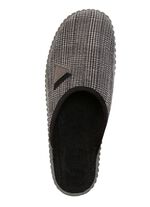 Textil-Pantoffel mit anatomisch geformtem Fu&szlig;bett GRAU-SCHWARZ