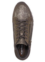 Bootie mit glänzender Prägung BRAUN