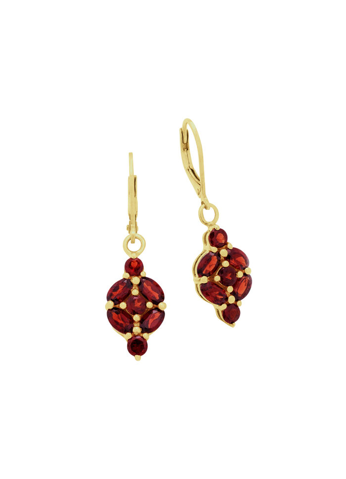 Ohrringe mit echt Granat