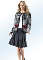 Bahnenrock mit edlen Spitzeneins&auml;tzen in 3 Farben 