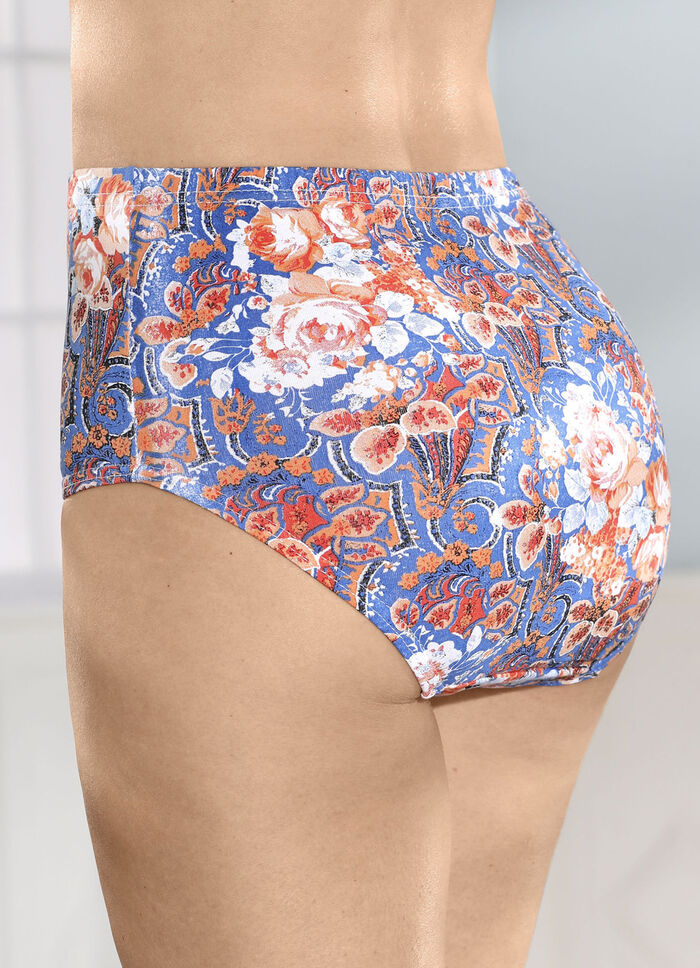 F&uuml;nferpack Slips mit buntem Druckdessin 