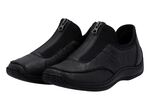 Rieker, klassische Damen-Slipper, mit Rei&szlig;verschluss SCHWARZ
