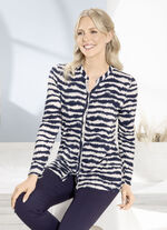 Shirtbluse mit durchgehender Knopfleiste 