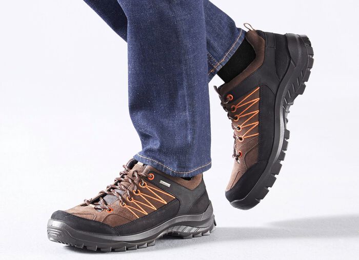 Schn&uuml;rschuh mit Klimamembane BRAUN-SCHWARZ