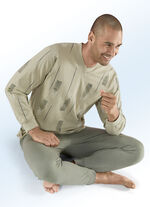 Zweierpack Schlafanz&uuml;ge mit V-Ausschnitt, B&uuml;ndchen an &Auml;rmel-und Beinabschl&uuml;ssen 