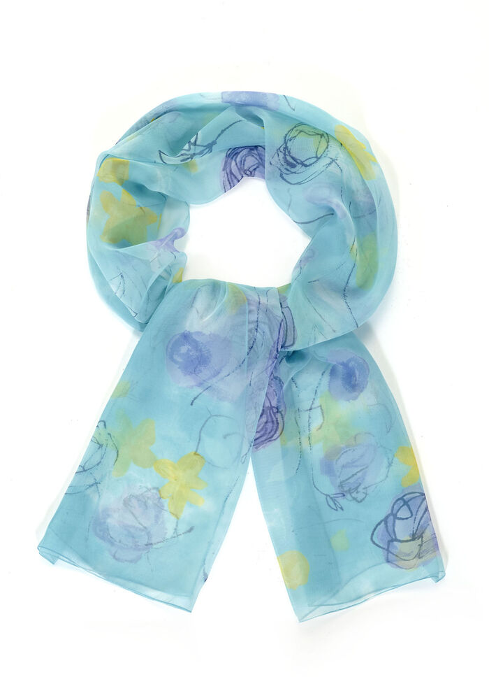 Schal mit Fantasieblüten-Dessin 