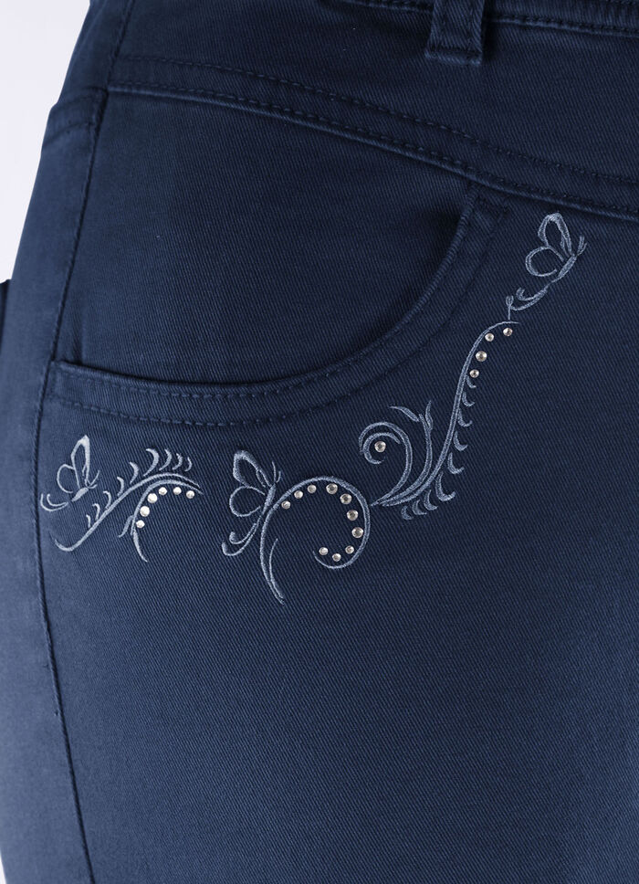 Hose mit funkelnden Glitzersteinchen DUNKELBLAU