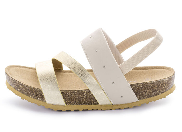 Walkmaxx®-Sandale BEIGE-GOLD