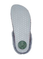 Mubb Wollfilz-Pantoffel mit bunter Bl&uuml;ten-Stickerei GRAU