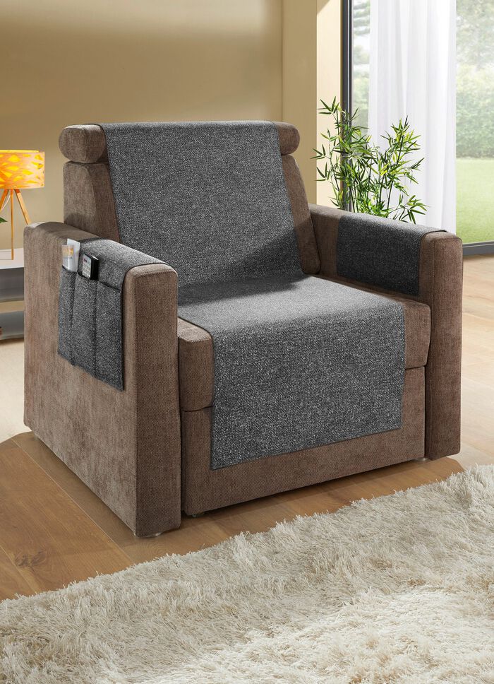 Wohnaccessoires mit gekettelten Abschl&uuml;ssen in Melange-Optik GRAU