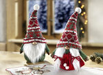 Wichtel mit winterlichen Zipfelmützen, 2er-Set