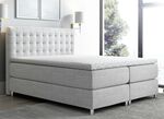 Boxspringbett mit Topper GRAU