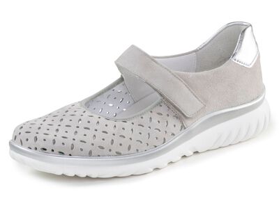 ELENA EDEN Spangenschuh aus Veloursleder mit luftigen Durchbr&uuml;chen 