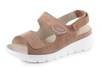 Waldl&auml;ufer Sandale aus Veloursleder CAMEL