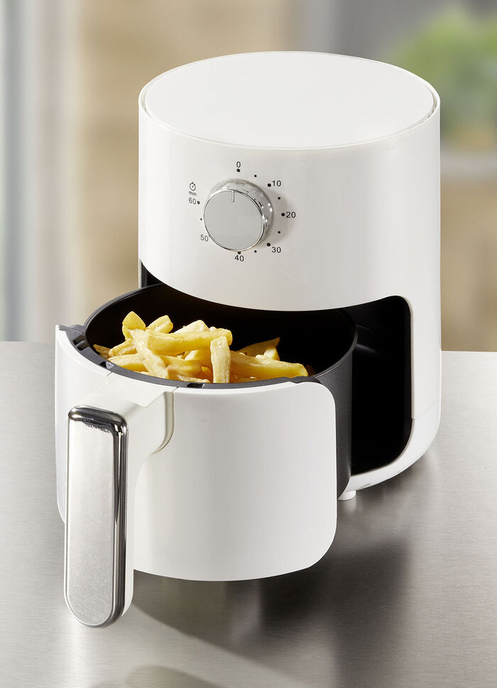 Hei&szlig;luftofen, Grill und Fritteuse in einem &ndash; au&szlig;en kross, innen zart WEISS