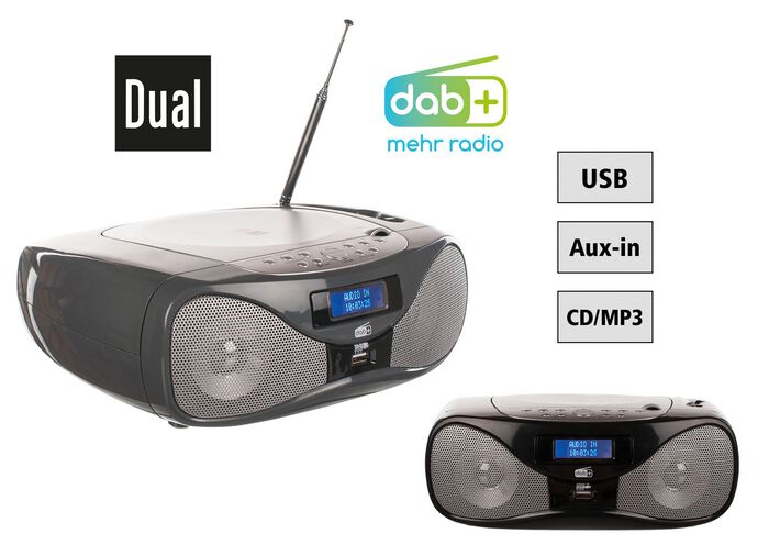 Dual DAB-P 160 Radio mit CD-Spieler GRAU