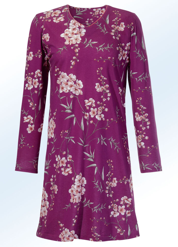 Ascafa Nachthemd mit V-Ausschnitt und Modal 