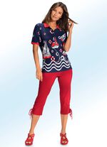 Caprihose mit raffinierter Schn&uuml;rrung 