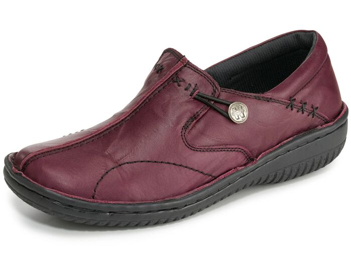 Slipper aus Nappaleder mit Knitter-Struktur 