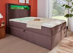 Boxspringbett mit mehrfarbig einstellbarer LED-Beleuchtung BRAUN