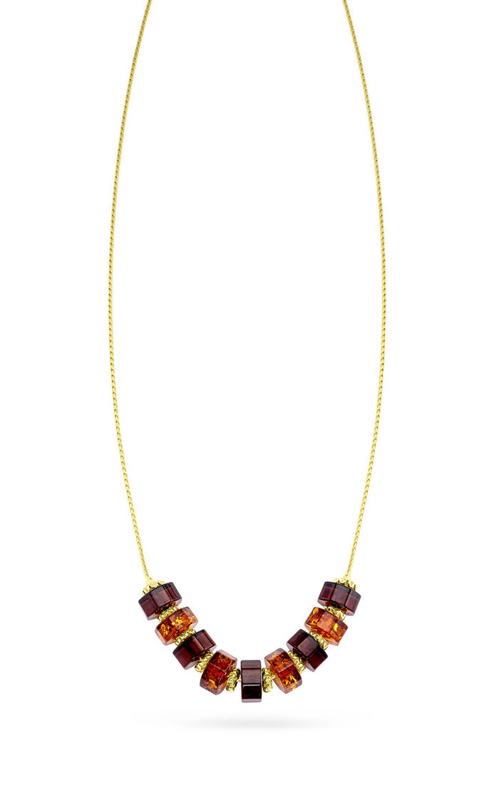 Bezaubernde Halskette mit echt Bernstein 