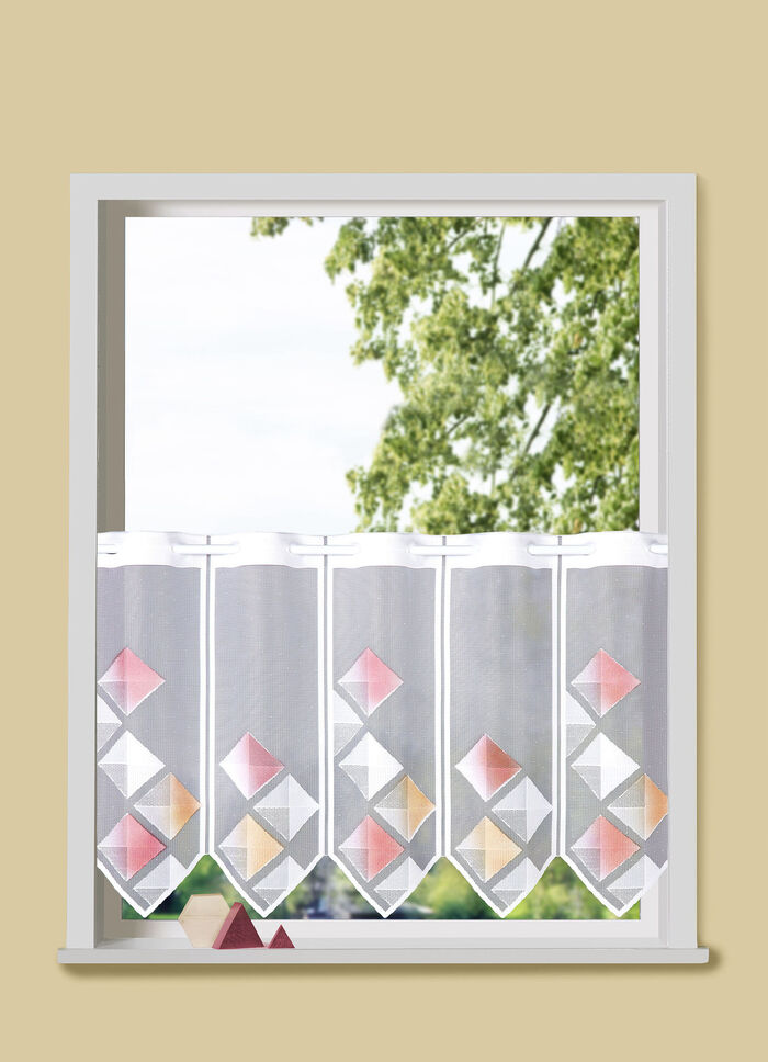 Handcolorierter Kurzstore mit Stangendurchzug 