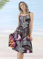 Kleid mit Zierringen an den breiten Tr&auml;gern 