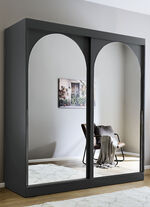 Moderner Schwebetürenschrank SCHWARZ